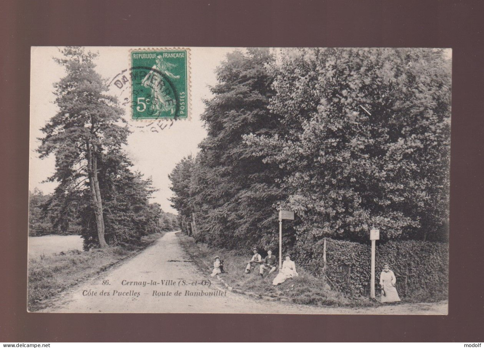 CPA - 78 - Cernay-la-Ville - Côte Des Pucelles - Route De Rambouillet - Animée - Circulée - Cernay-la-Ville