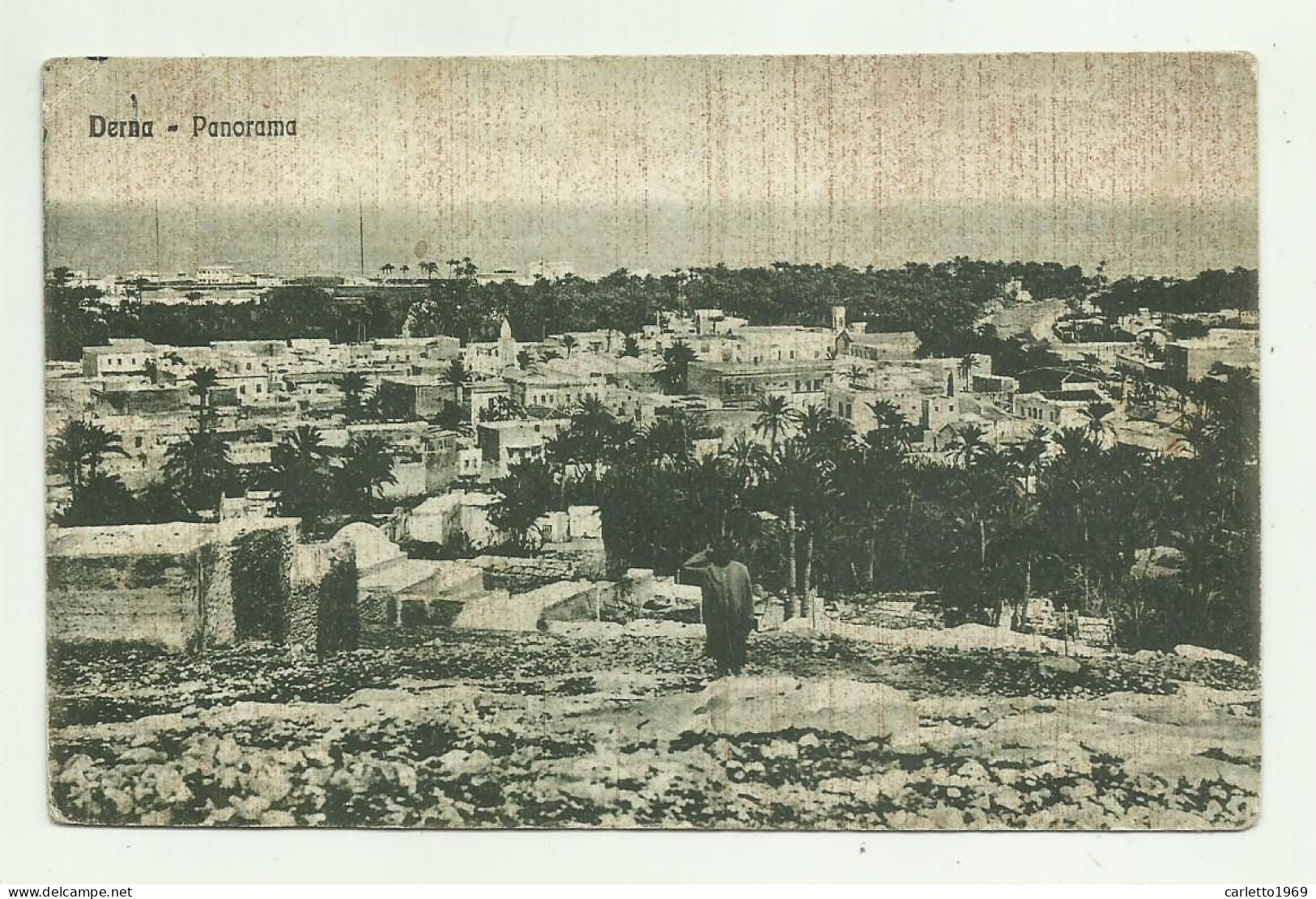 DERNA - PANORAMA 1939  - VIAGGIATA FP - Libyen
