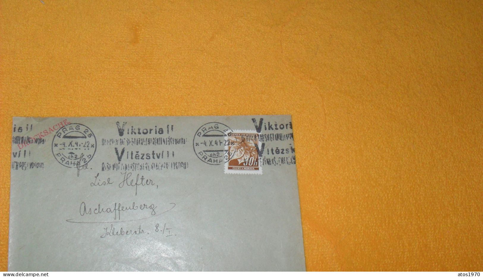 ENVELOPPE ANCIENNE DE 1941../ CACHETS PRAG 25 PRAHA 25 + TIMBRE BOHMEN UND MAYREN CECHY A MORAVA - Briefe U. Dokumente