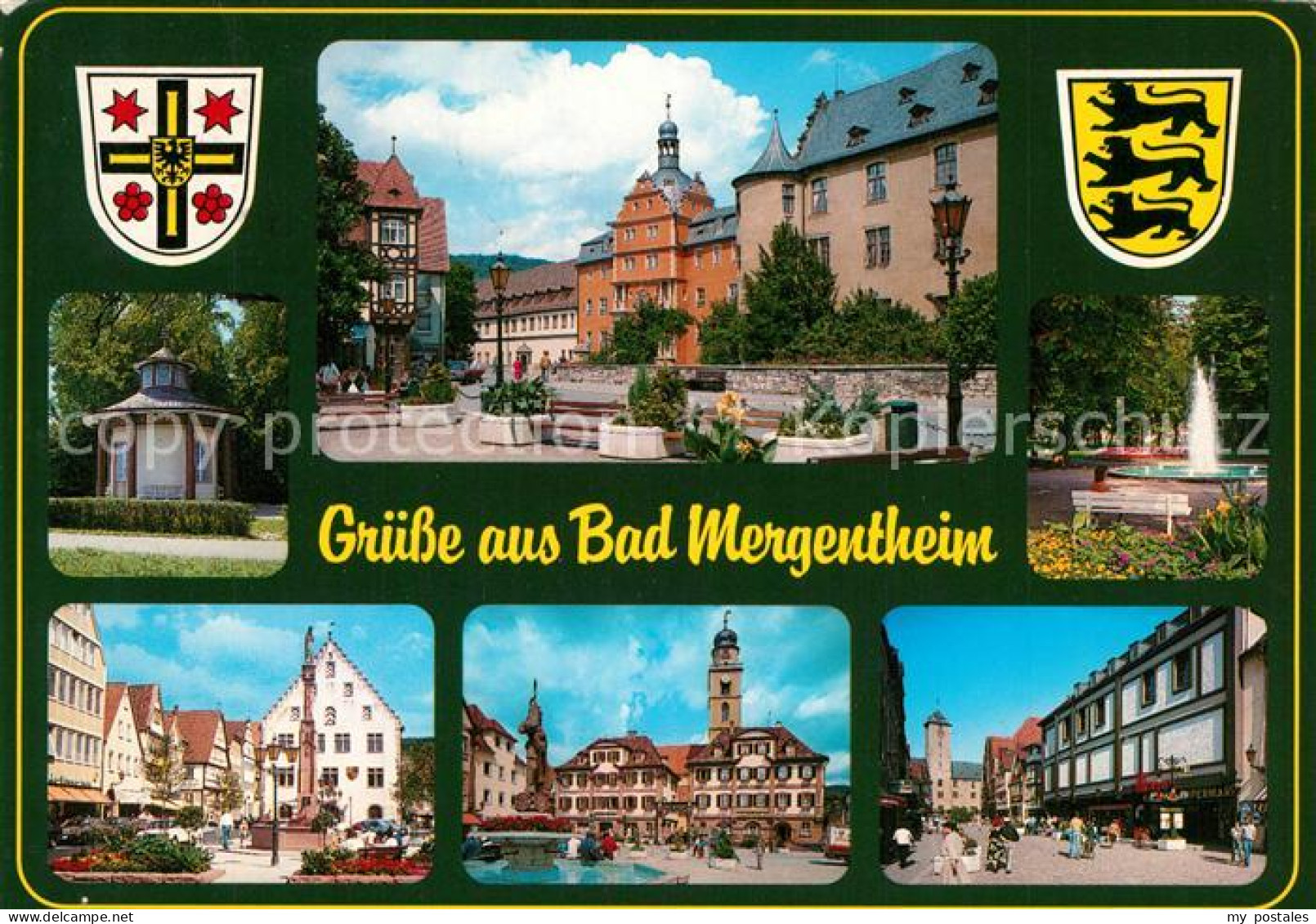73306221 Bad Mergentheim Pavillon Ortsmotive Brunnen Marktplatz Bad Mergentheim - Bad Mergentheim