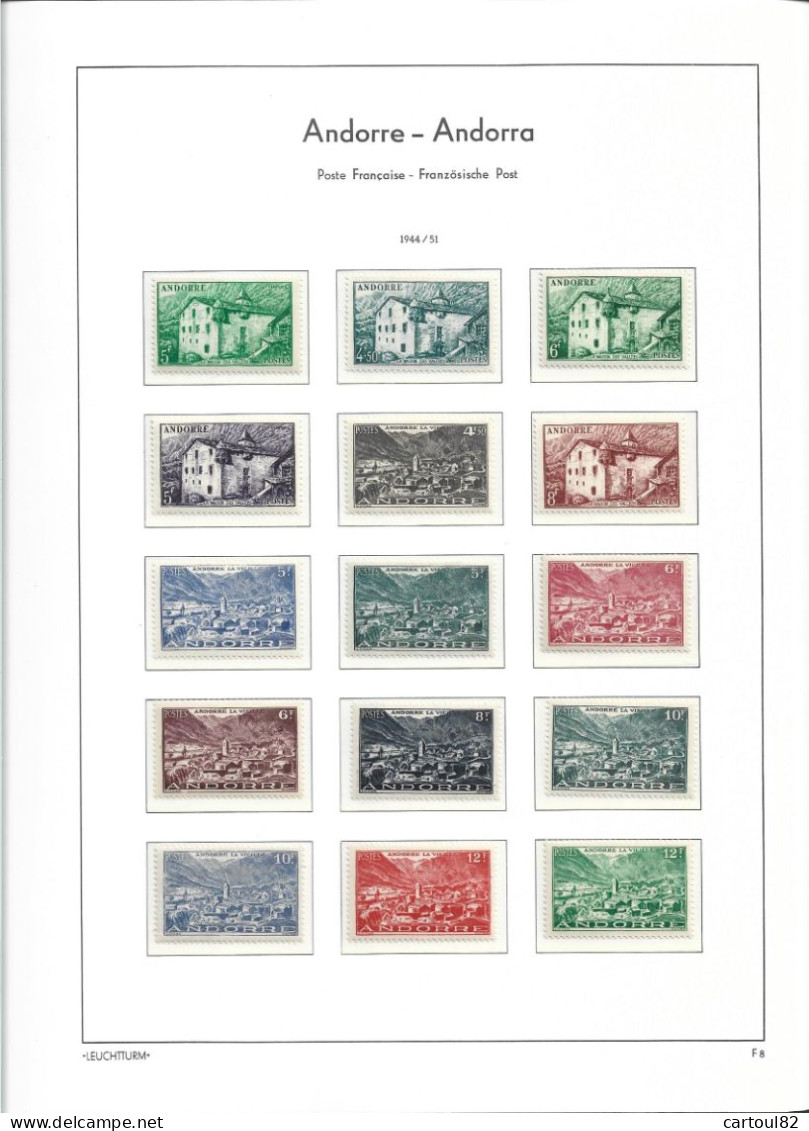 Andorre  Série  95 à 137 * *  Cote 204€ - Unused Stamps