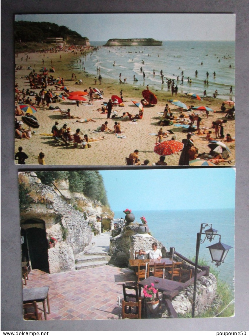 CP 17 Charente Maritime  MESCHERS  Les Bains - LOT DE 2 CARTES  - La Plage Des Nonnes - Les Grottes De Matata - Meschers