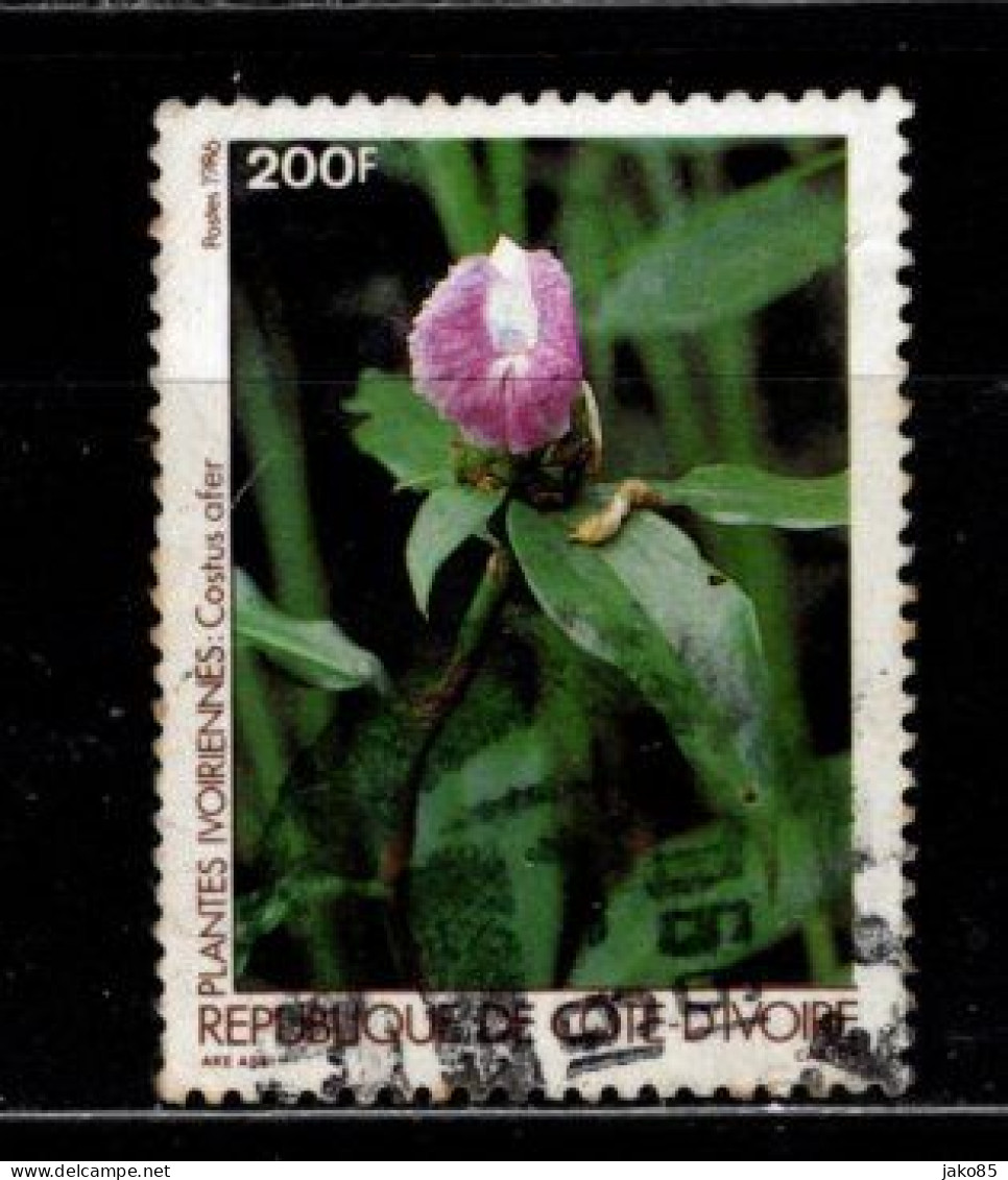 - COTE D'IVOIRE - 1991 -YT N° 887 - Oblitéré -  Fleurs - Côte D'Ivoire (1960-...)