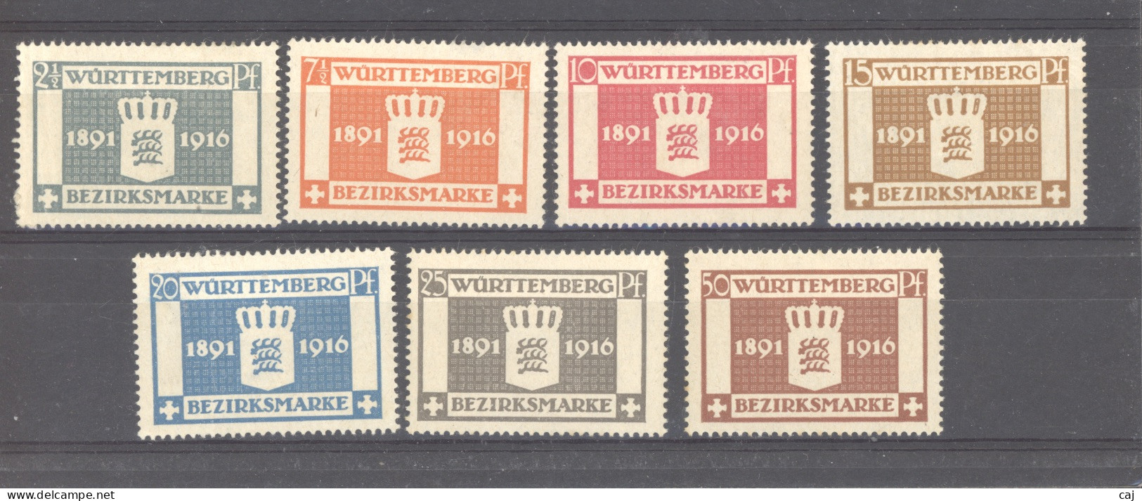 Wurtemberg  -  Service  :  Mi  123-29  * - Mint