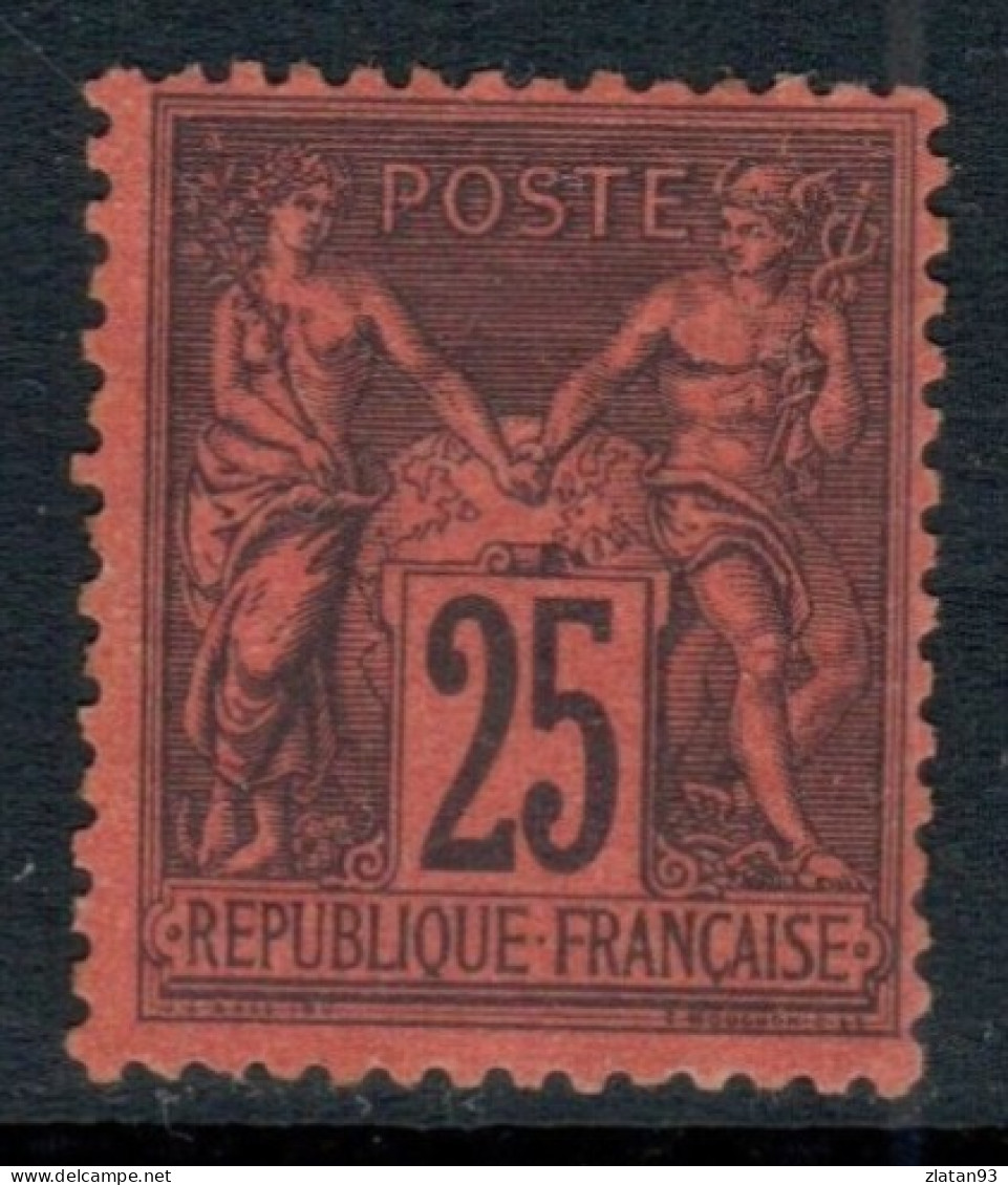 SAGE N°91 25c Noir / Rouge NEUF(*) - 1876-1898 Sage (Tipo II)