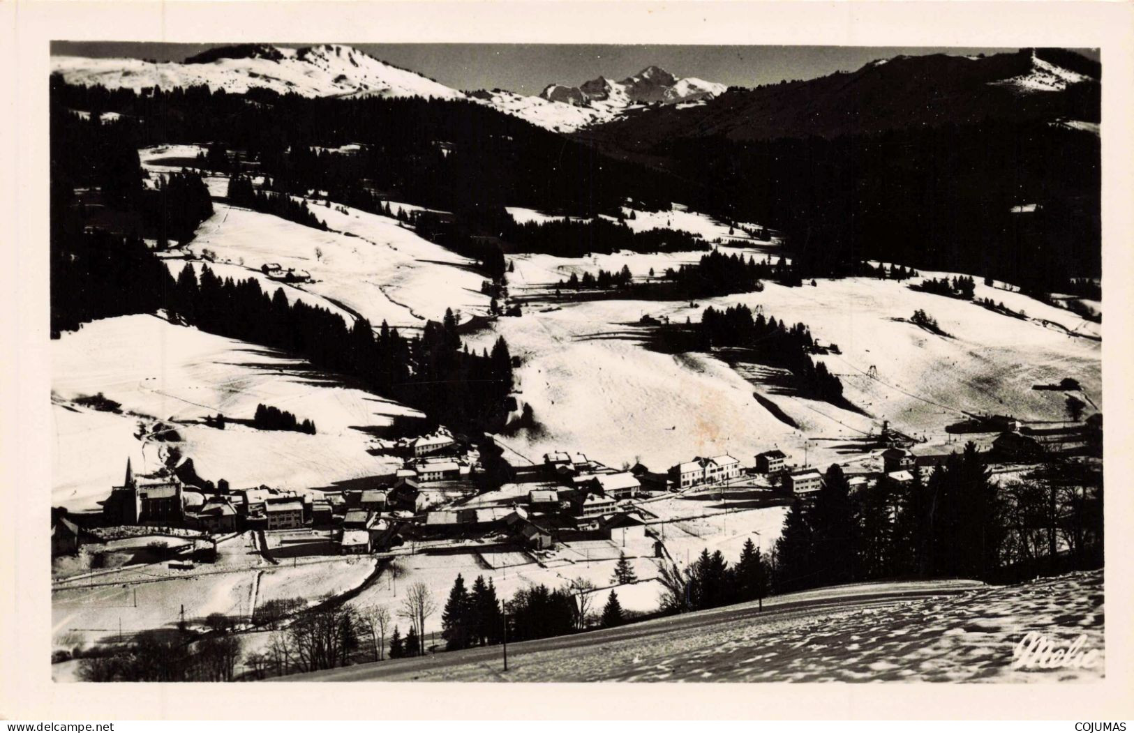 74 - LES GETS _S28665_ Vue Générale Les Chavannes Le Renfolly Le Mont Blanc Et La Turbie - Les Gets