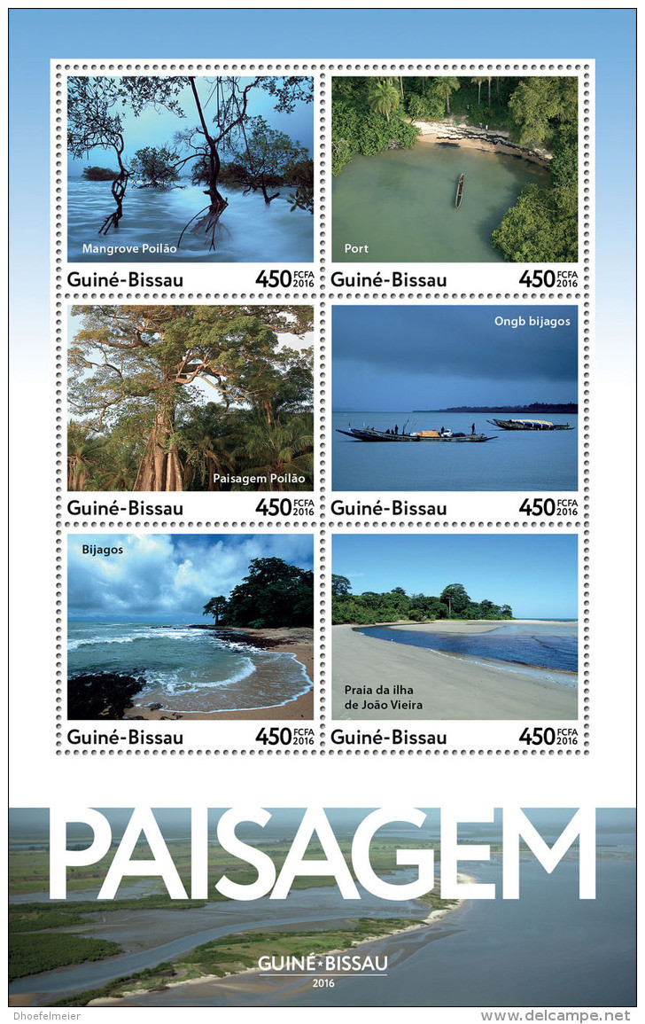 GUINEA BISSAU 2016 ** Landscapes Landschaften Paysages M/S - OFFICIAL ISSUE - A1708 - Altri & Non Classificati