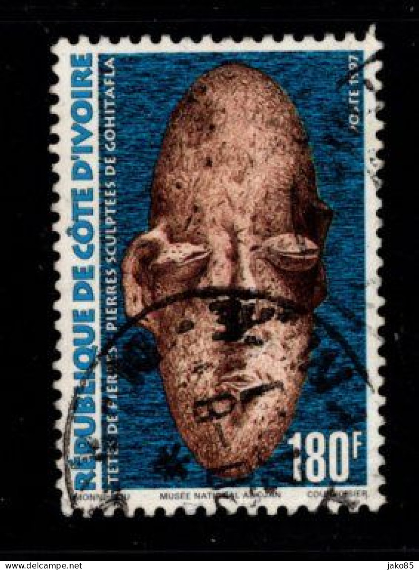 - COTE D'IVOIRE - 1997 -YT N° 987 - Oblitéré - Tête En Pierre - Côte D'Ivoire (1960-...)