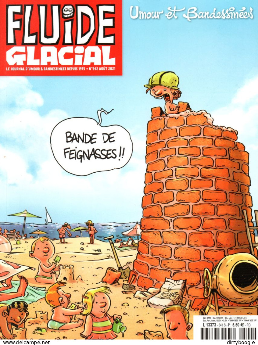 Fluide Glacial N° 542 - Août 2021 - Diego Aranega - Tronchet - Fabrice Erre - Reuzé - Hugot - Thiriet - Lefred-Thouron - Fluide Glacial