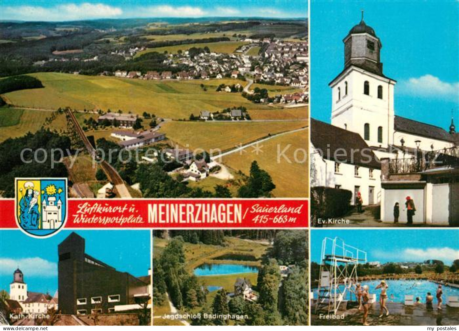 73305743 Meinerzhagen Panorama Kirchen Freibad Jagdschloss Badinghagen  Meinerzh - Meinerzhagen