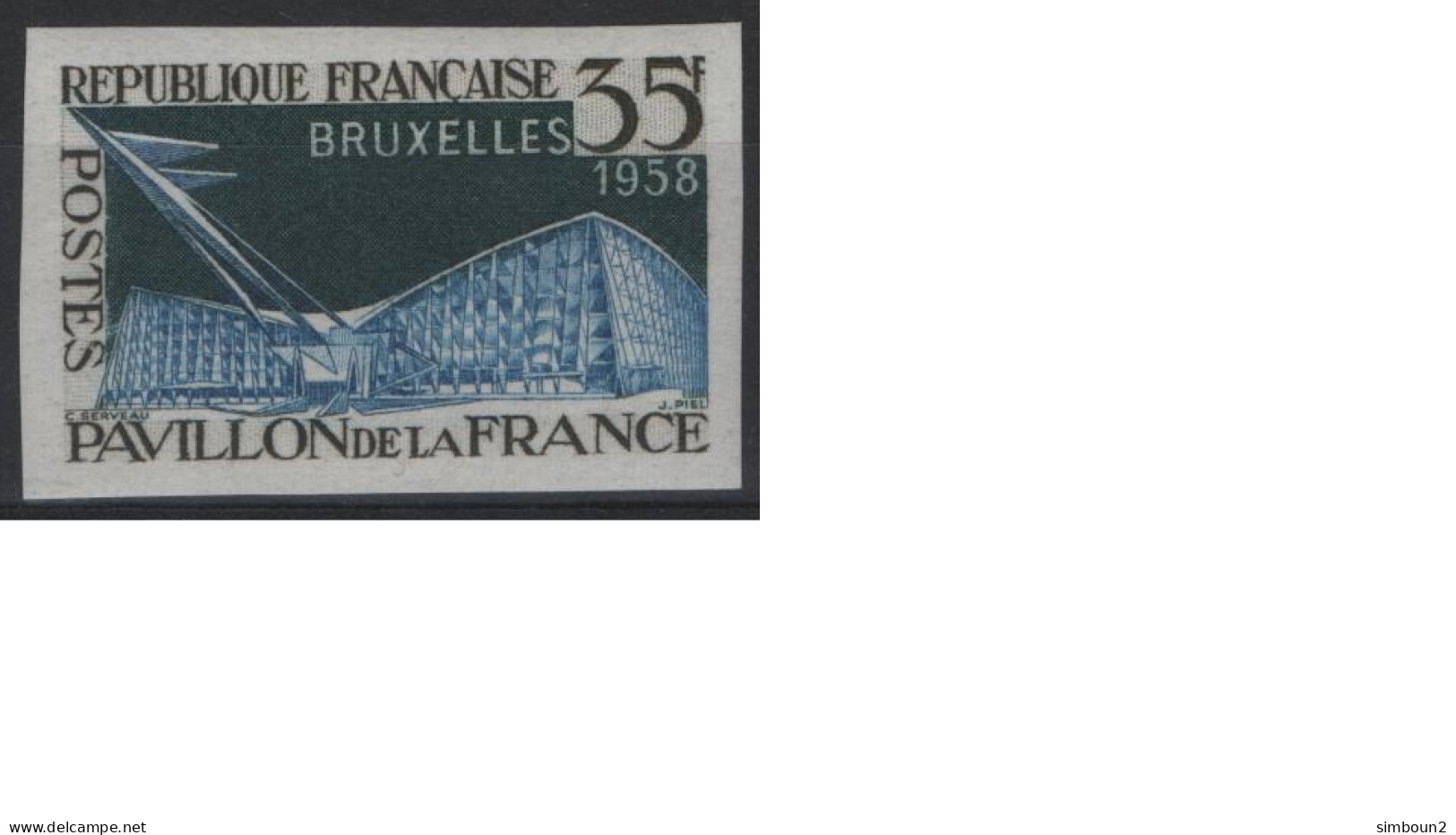 France 1958 N°1156** Non Dentele Imperf Mint Never Hinged - 1951-1960