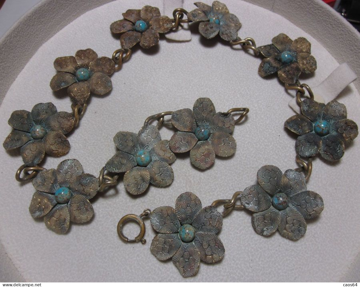 Collana In Ottone L Aperta 45 Cm   Bigiotteria Vintage - Necklaces/Chains
