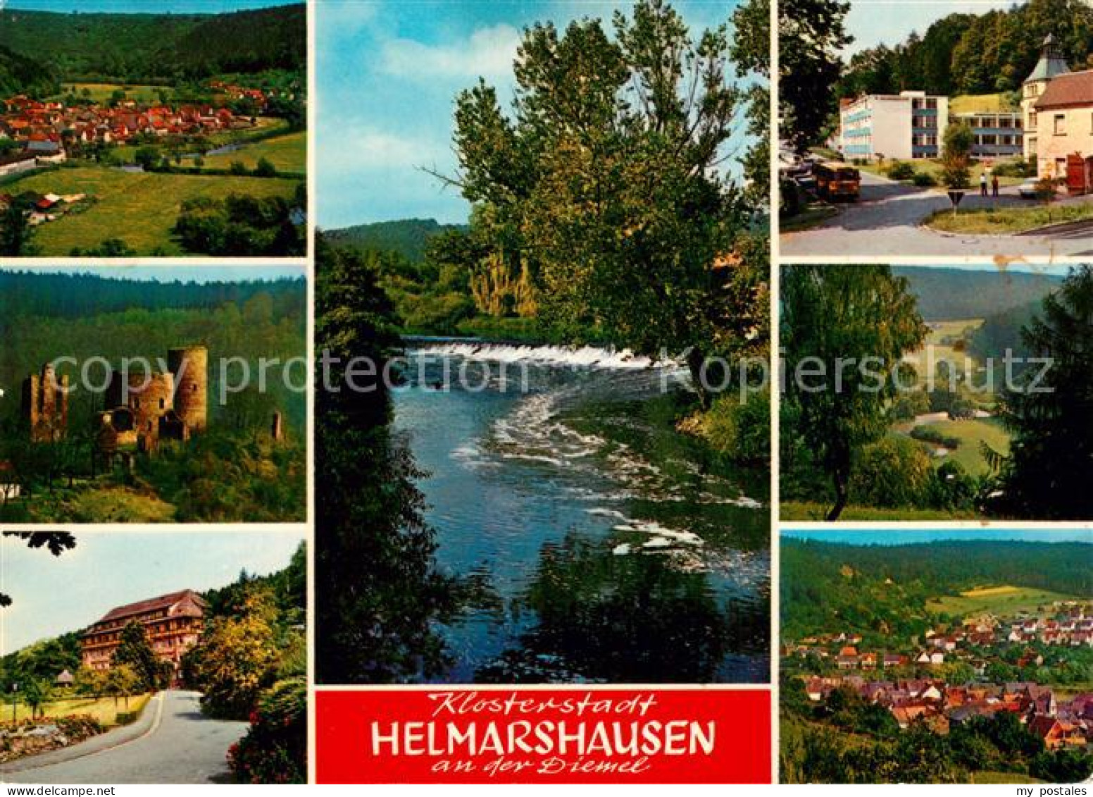 73305293 Helmarshausen Teilansichten Diemelpartie Burgruine Panorama Helmarshaus - Bad Karlshafen