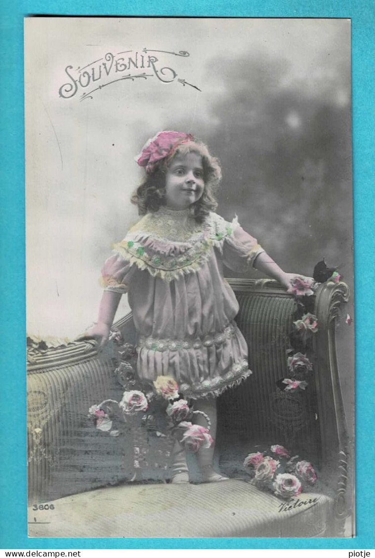 * Fantaisie - Fantasy - Fantasie (Enfant - Child) * (Victoire 3606) Portrait, Fleurs, Kind, Salon, Série De 5 Cartes - Portraits