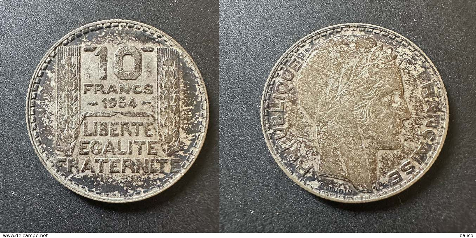 10 Francs Turin 1934 - Argent - Réf, M 11 - 10 Francs