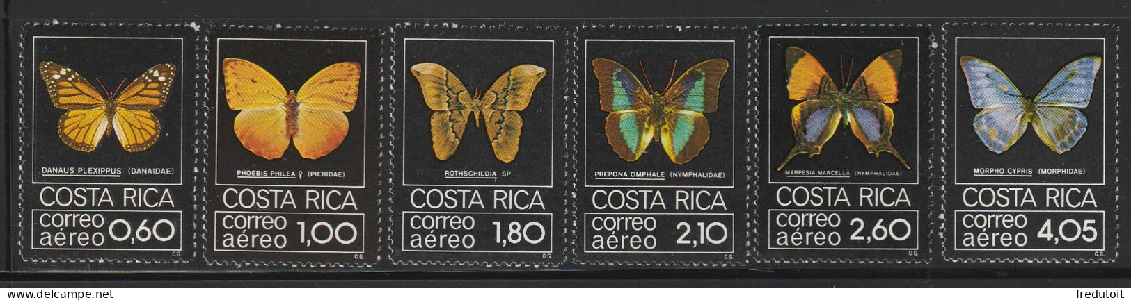 COSTA RICA - P.A.N°739/44 ** (1979) Papillons - Costa Rica