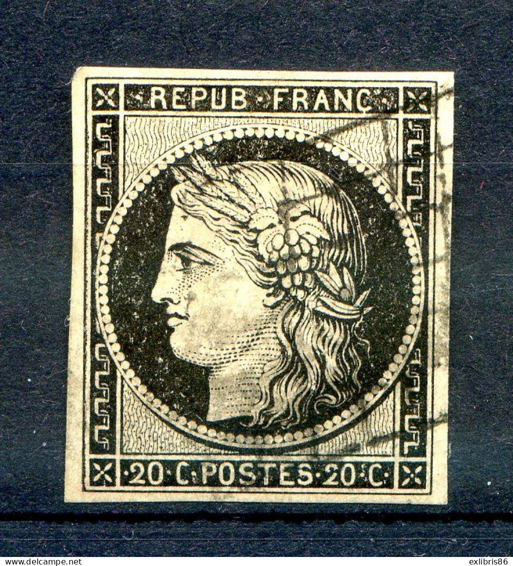 060524 TIMBRE FRANCE N°3    4 Marges   TTB - 1849-1850 Ceres