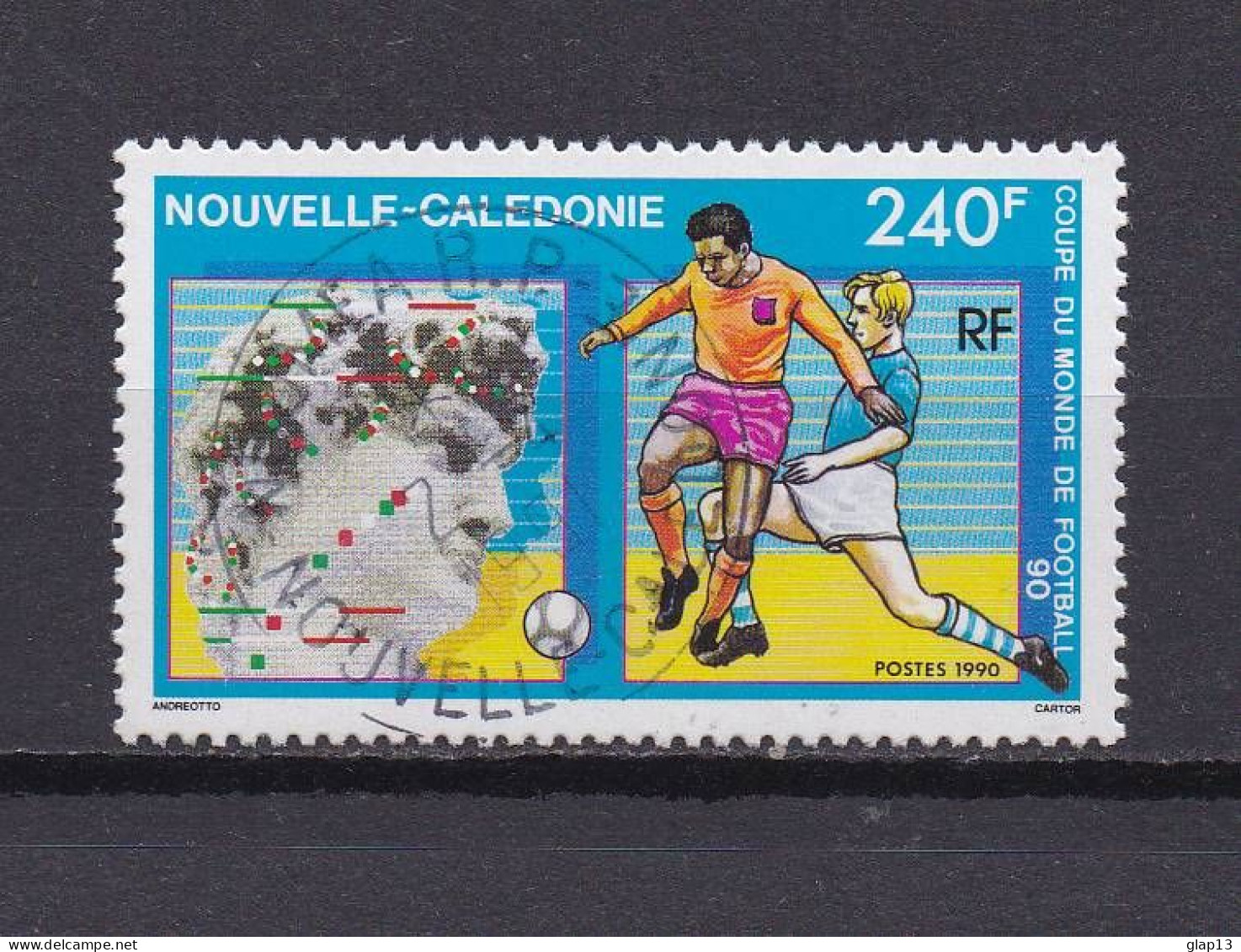NOUVELLE-CALEDONIE 1990 TIMBRE N°596 OBLITERE FOOTBALL - Usati