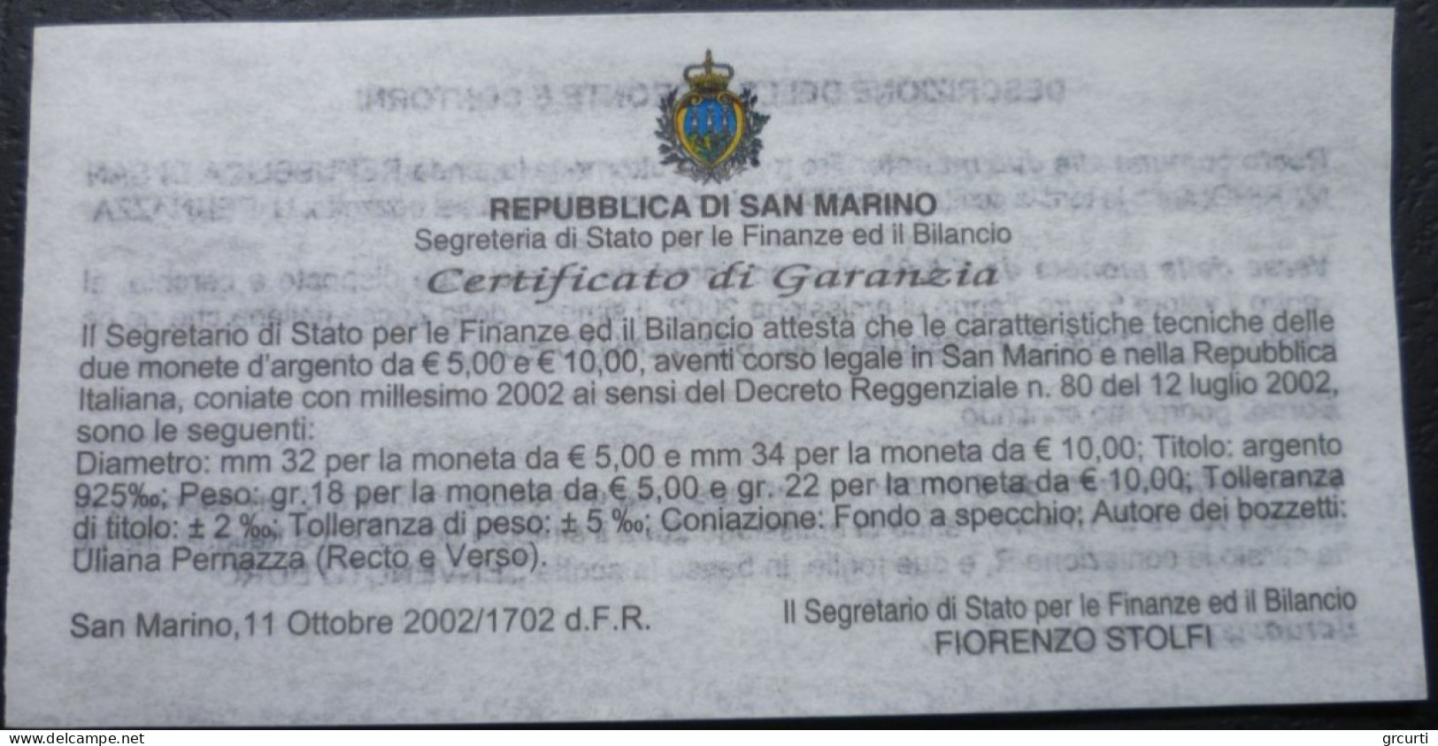 San Marino - 5 + 10 Euro 2002 - "Benvenuto Euro" - KM# 448 + 449