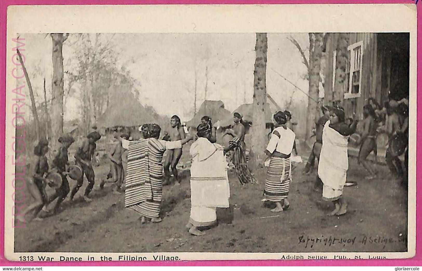 Ag3582 -  Philippines - VINTAGE POSTCARD  - Ethnic, Dancing - Philippinen