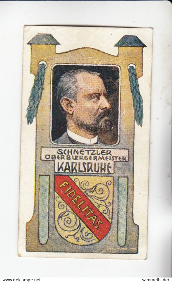 Actien Gesellschaft Deutsche Ober - Bürgermeister  Schnetzler Karlsruhe      Serie  72 #6 Von 1900 - Stollwerck