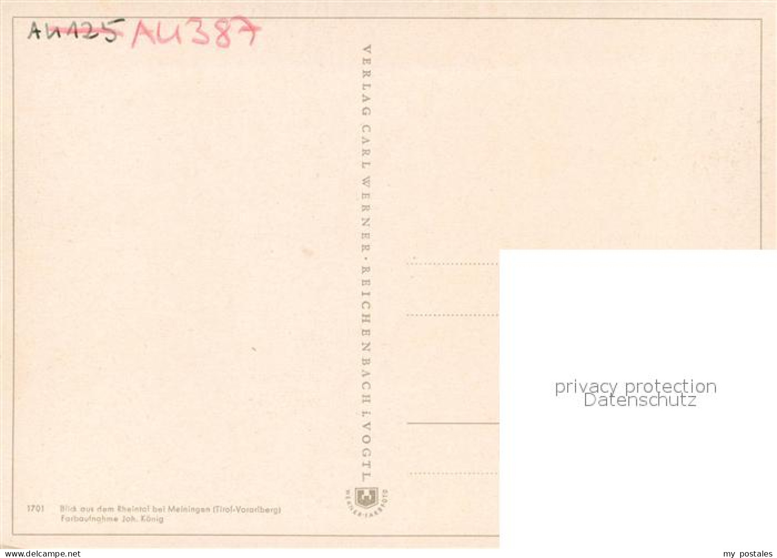 73304416 Meiningen Vorarlberg Landschaftspanorama Blick Aus Dem Rheintal Vorfrue - Autres & Non Classés