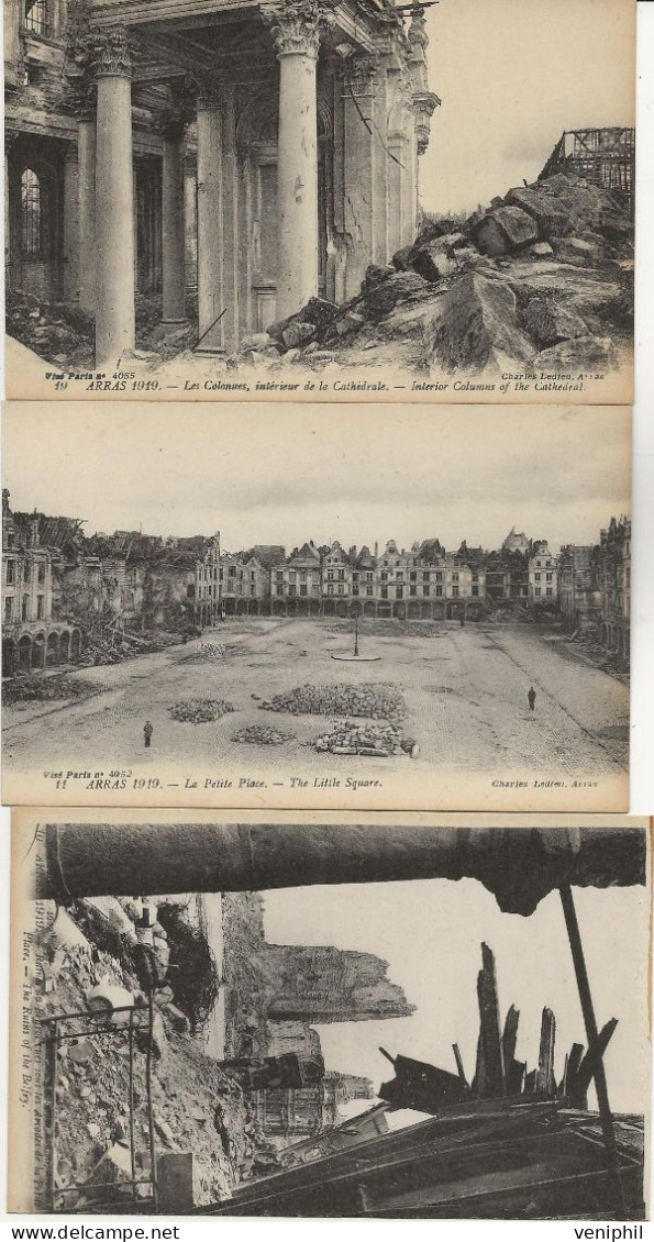 ARRAS -PAS DE CALAIS -LOT DE 11 CARTES - ANNEE 1919 - Arras