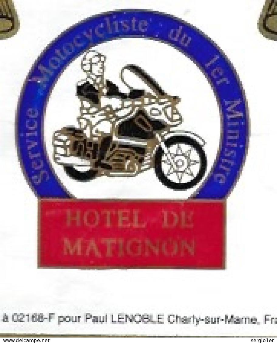 Etiquette Champagne Réserve Spéciale Service Motocycliste Du 1er Ministre Hotel De Matignon Paul Lenoble Charly/Marne Ai - Champagner