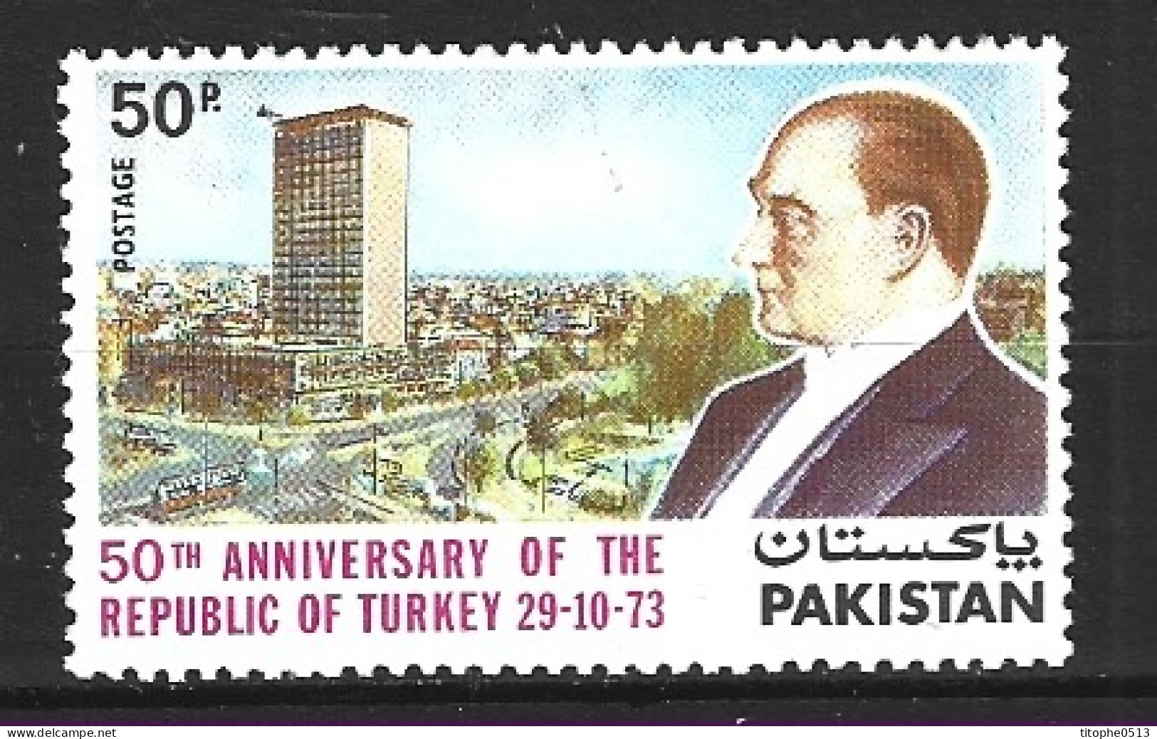 PAKISTAN. N°351 De 1973. Atatürk. - Pakistán
