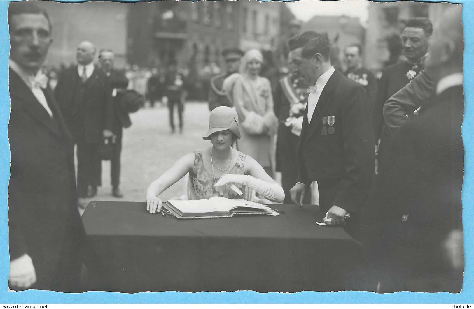 Mons-Hainaut-1928-Joyeuse Entrée Des Prince Léopold-Princesse Astrid-Carte-Photo Maurice Lenssens,Mons-Famille Royale - Mons