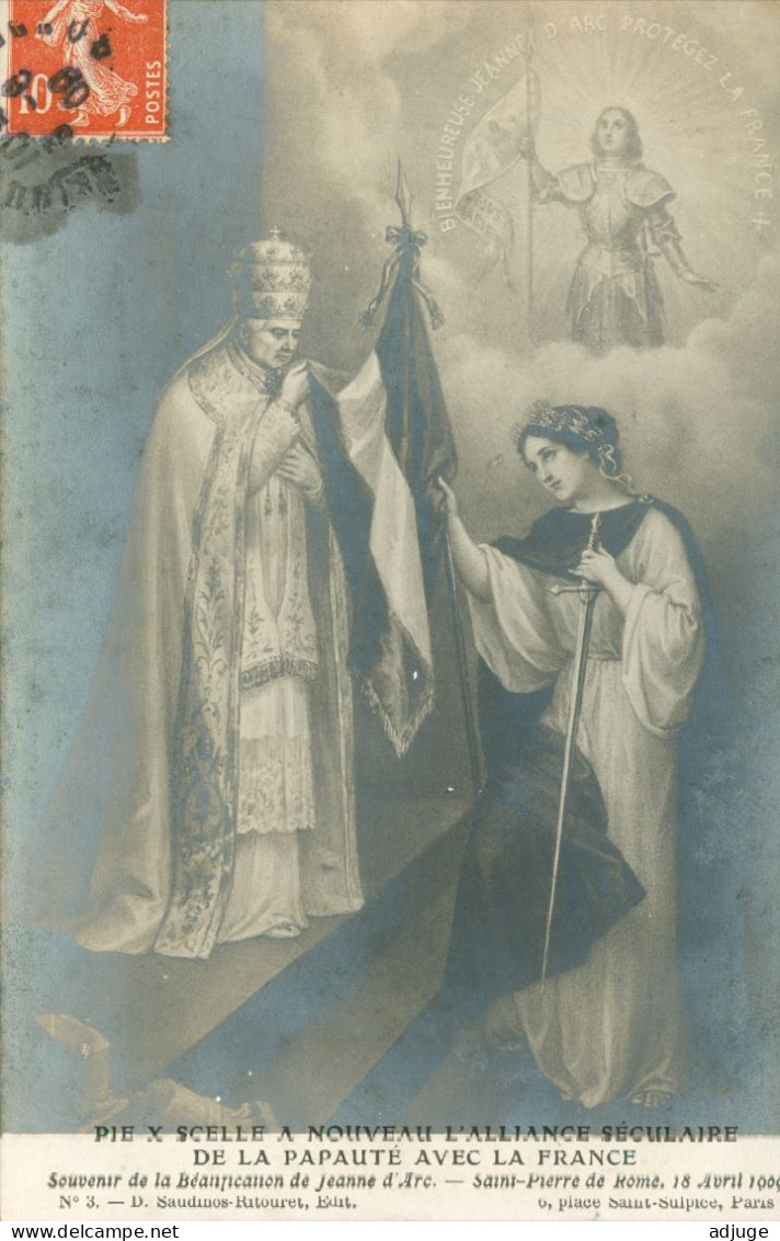 CPA-Souvenir De La Béatification De Jeanne D'Arc- St-Pierre De Romme _ 18 Avril 1909* 2scans - Santi