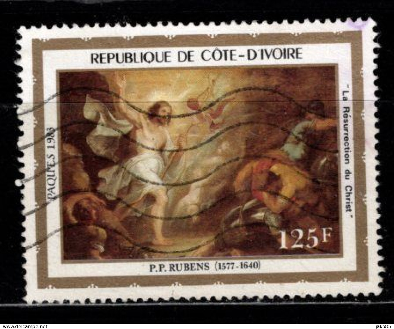 - COTE D'IVOIRE - 1983 -YT N° 655 - Oblitéré - Tableau Rubens - Côte D'Ivoire (1960-...)