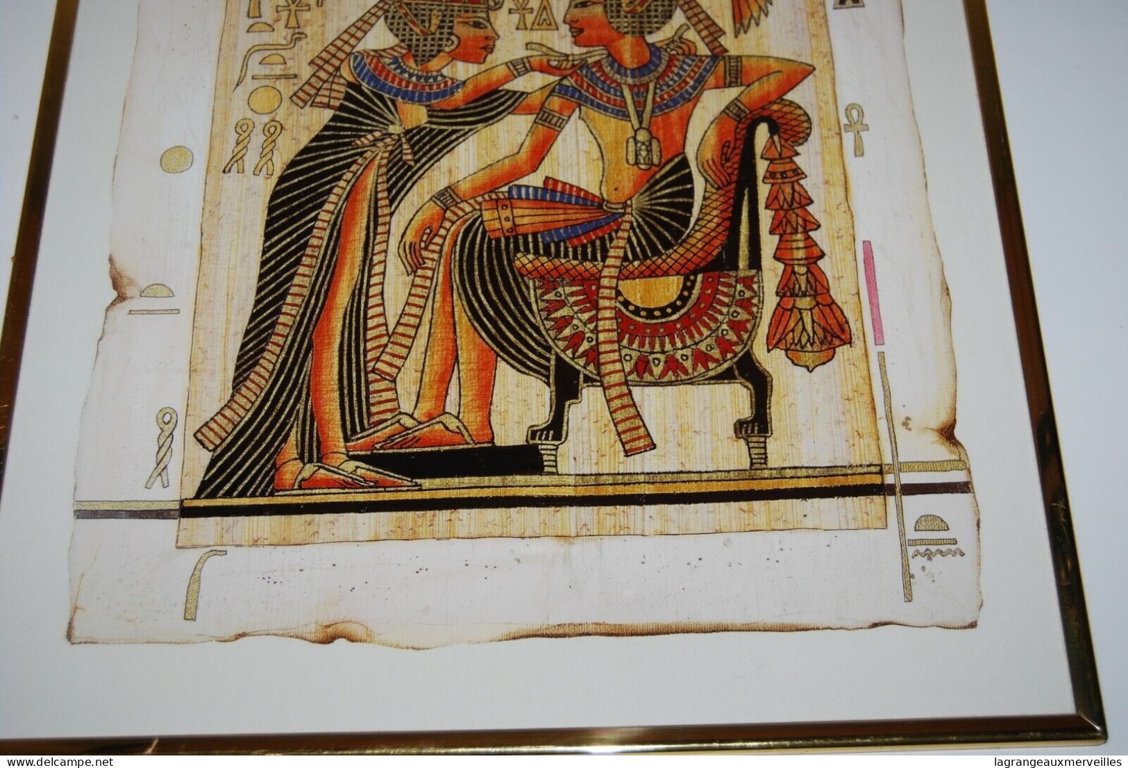 E1 Oeuvre Sous Cadre - Egyptien - Parchemin - Papyrus - Autres & Non Classés