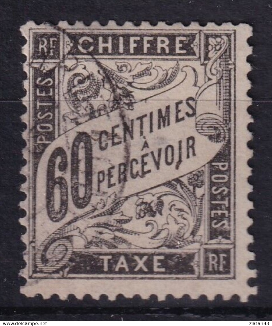 TAXE DUVAL YT N°21 60c Noir Oblitéré CàD - 1859-1959 Afgestempeld