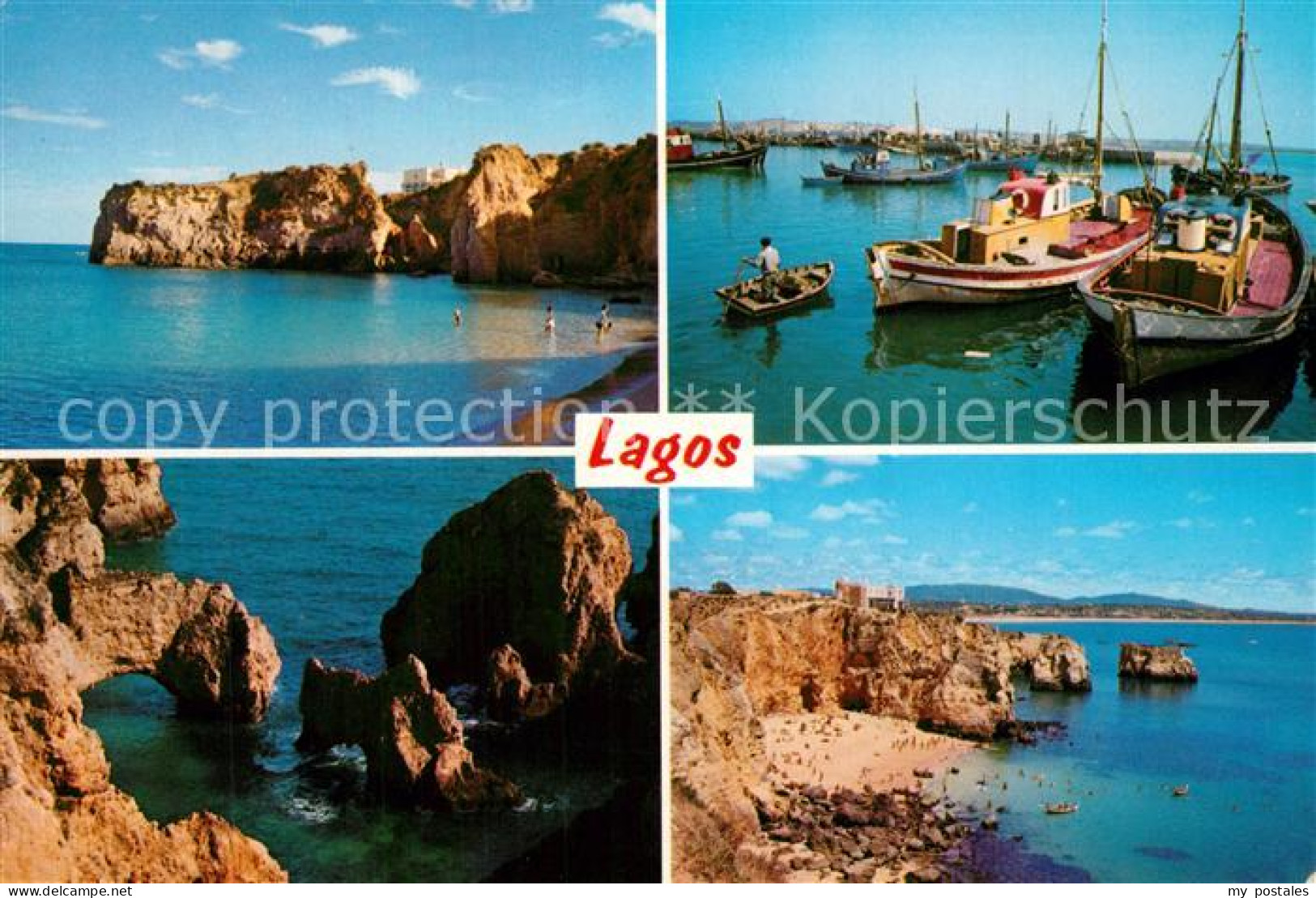 73302594 Lagos Algarve Aspectos Da Costa E Barcos Kuestenpanorama Fischkutter  - Autres & Non Classés