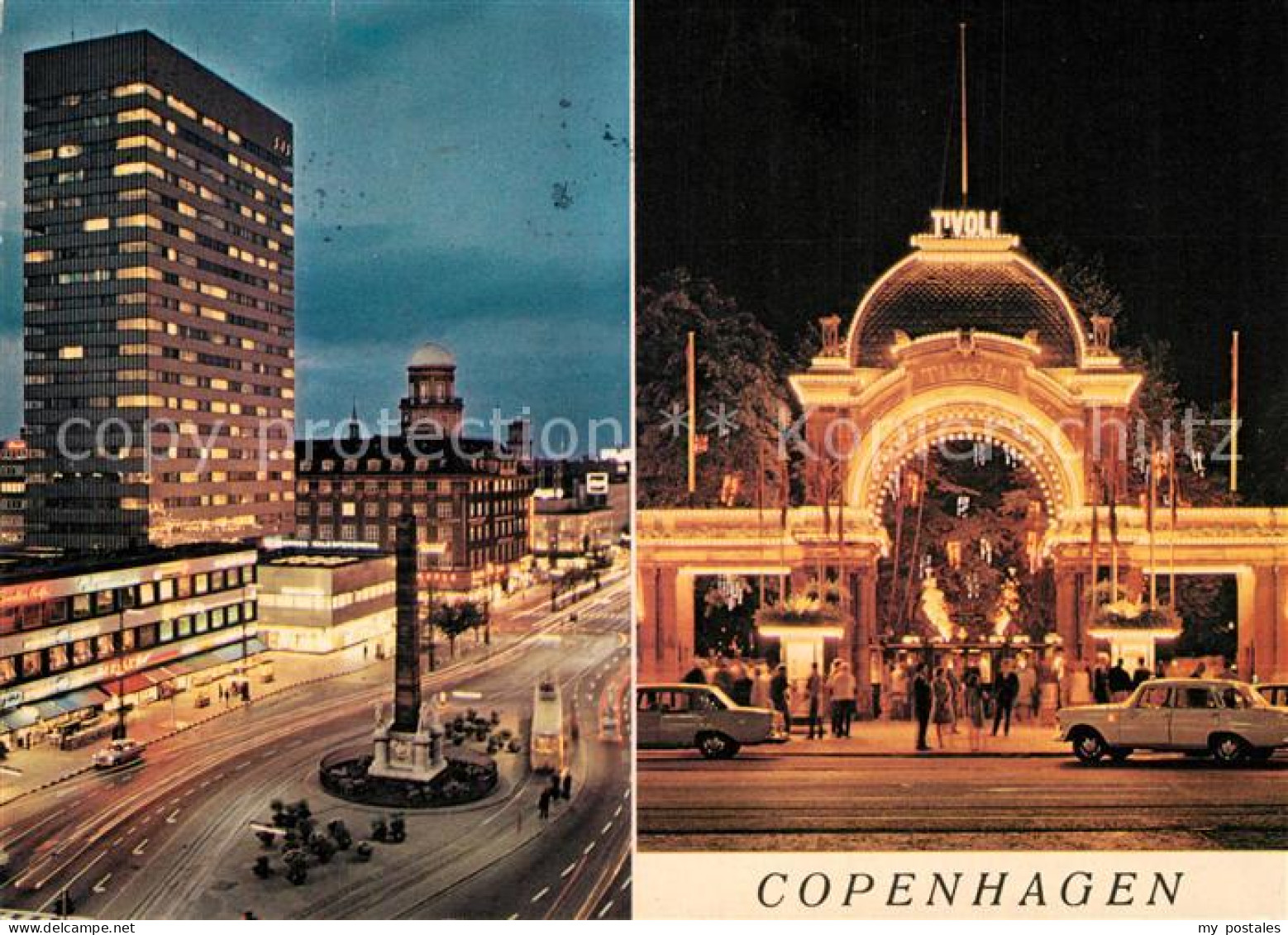 73302548 Copenhagen Kobenhavn Vesterbrogade Ved Nat Tivoli Nachtaufnahme Copenha - Dänemark