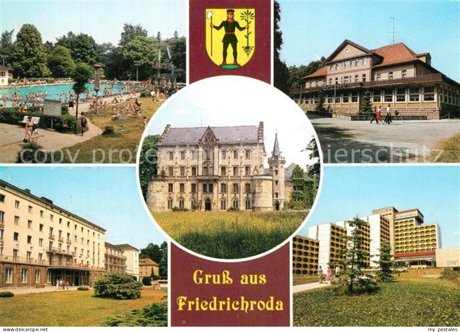 73302416 Friedrichroda Schwimmbad Freibad Schloss Reinhardsbrunn FDGB Erholungsh - Friedrichroda