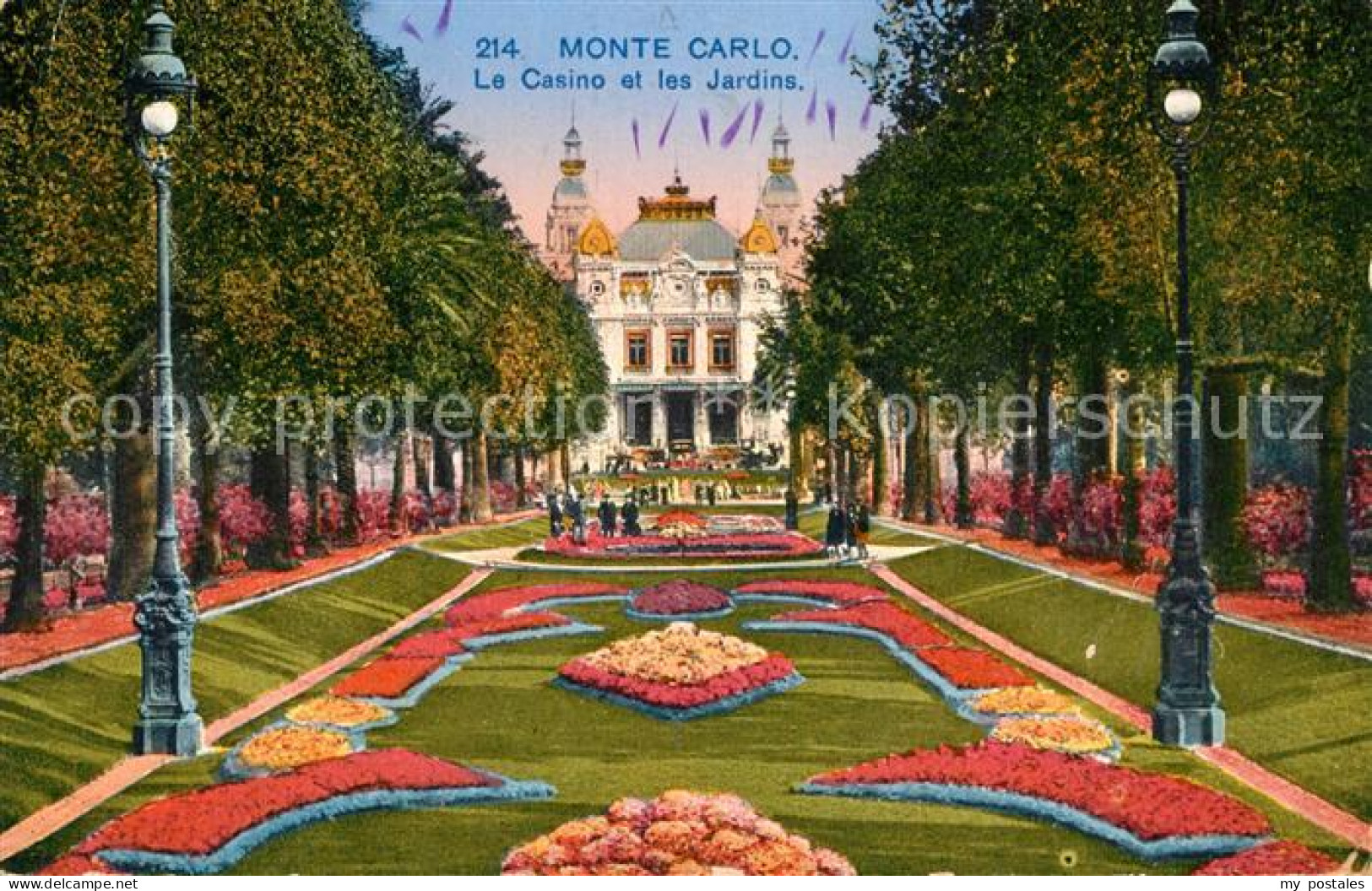 73301983 Monte-Carlo Le Casino Et Les Jardins Kuenstlerkarte Monte-Carlo - Andere & Zonder Classificatie