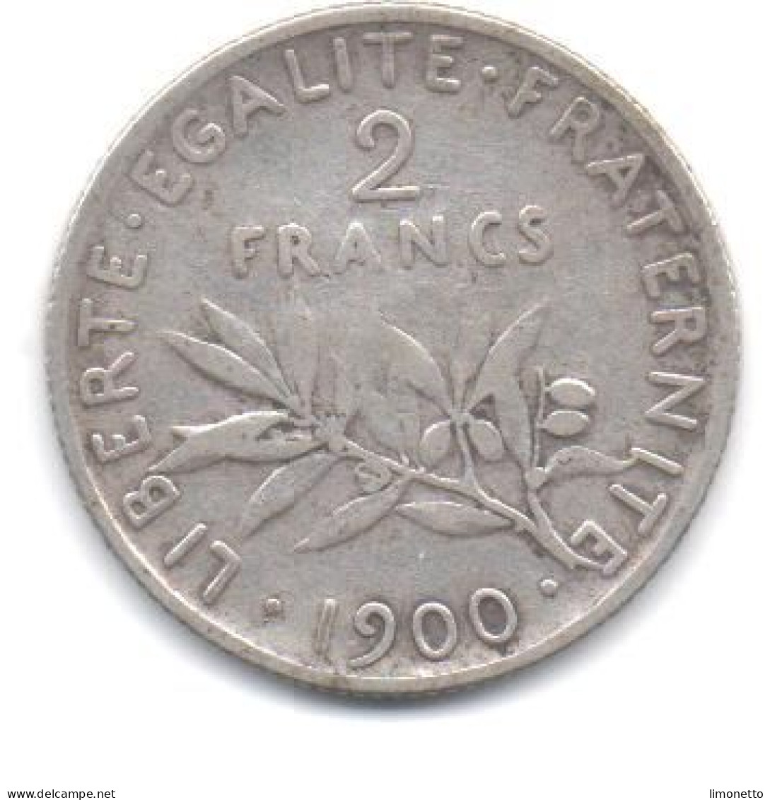 France-  Semeuse-  1900 - 2 Frs  En Argent  - Cat Gadoury N° 532 ( Petit Tirage )  Circulée  B/TB - 2 Francs