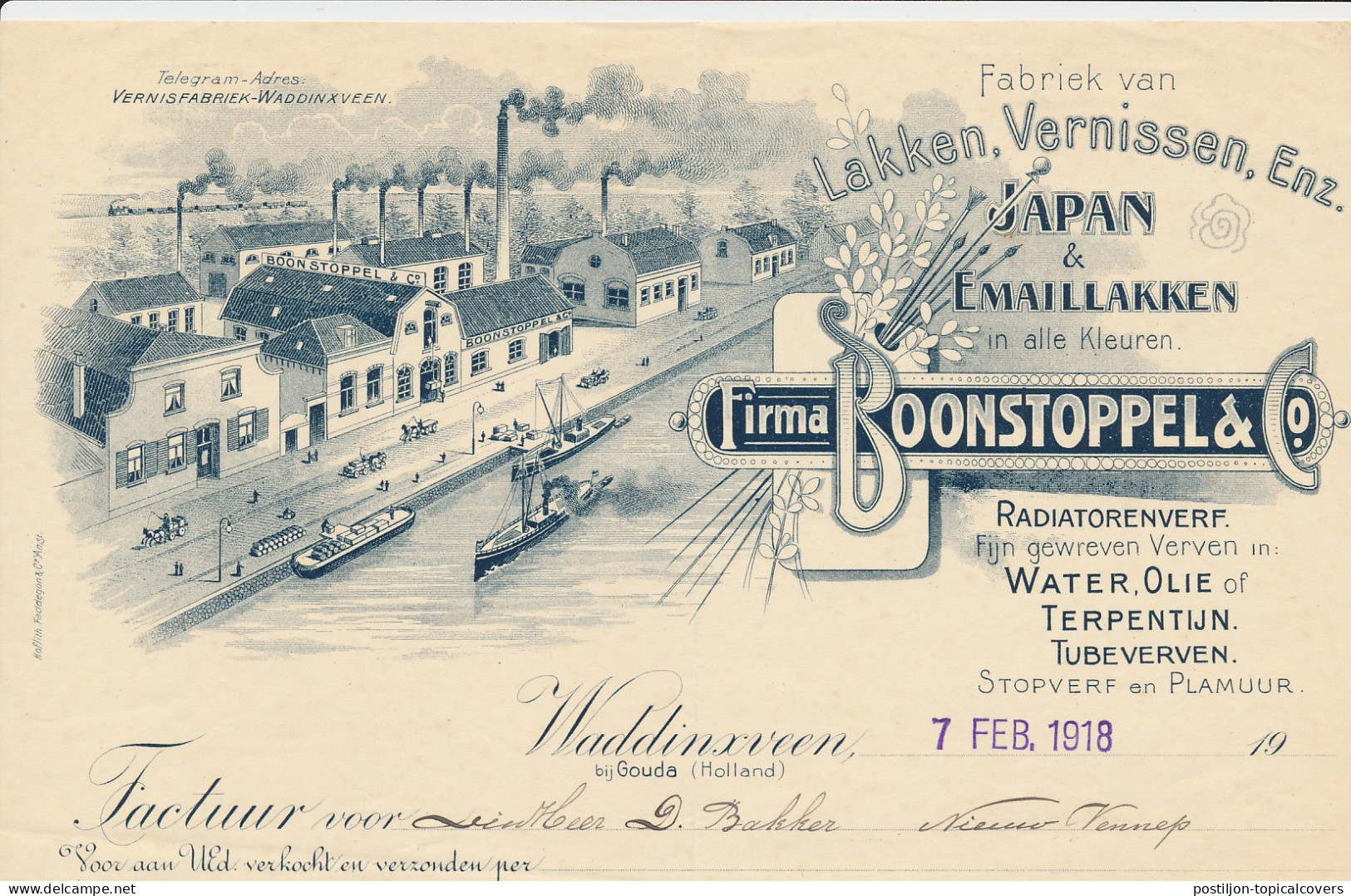 Nota Waddinxveen 1918 - Lakken - Vernissen - Emaillakken - Paesi Bassi