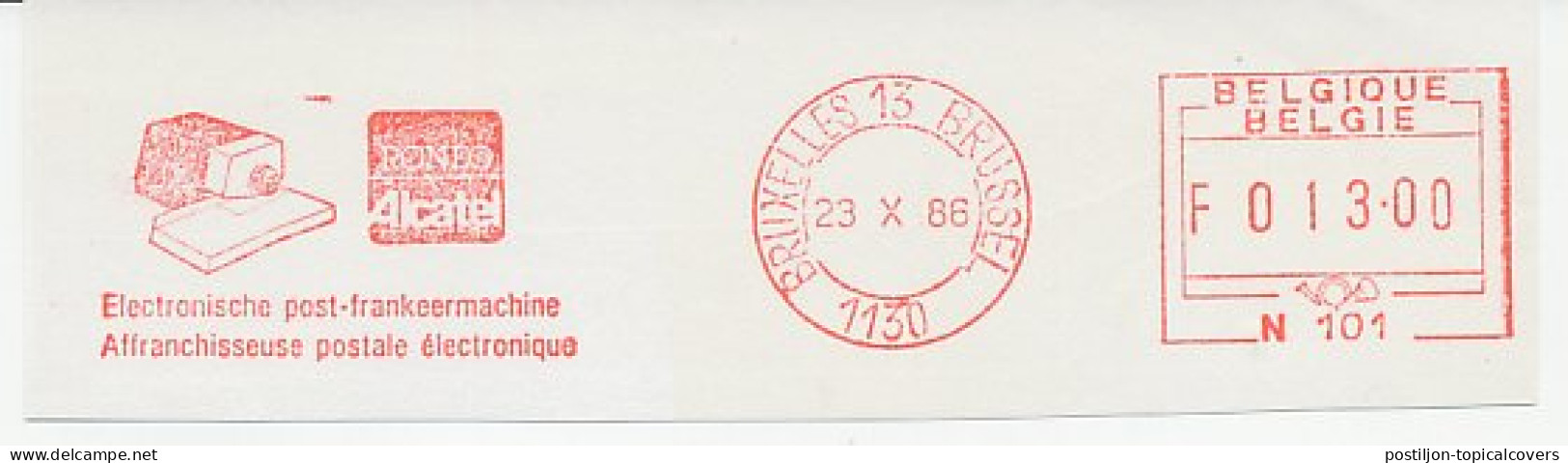 Meter Cut Belgium 1986 Roneo Alcatel - Machine Labels [ATM]