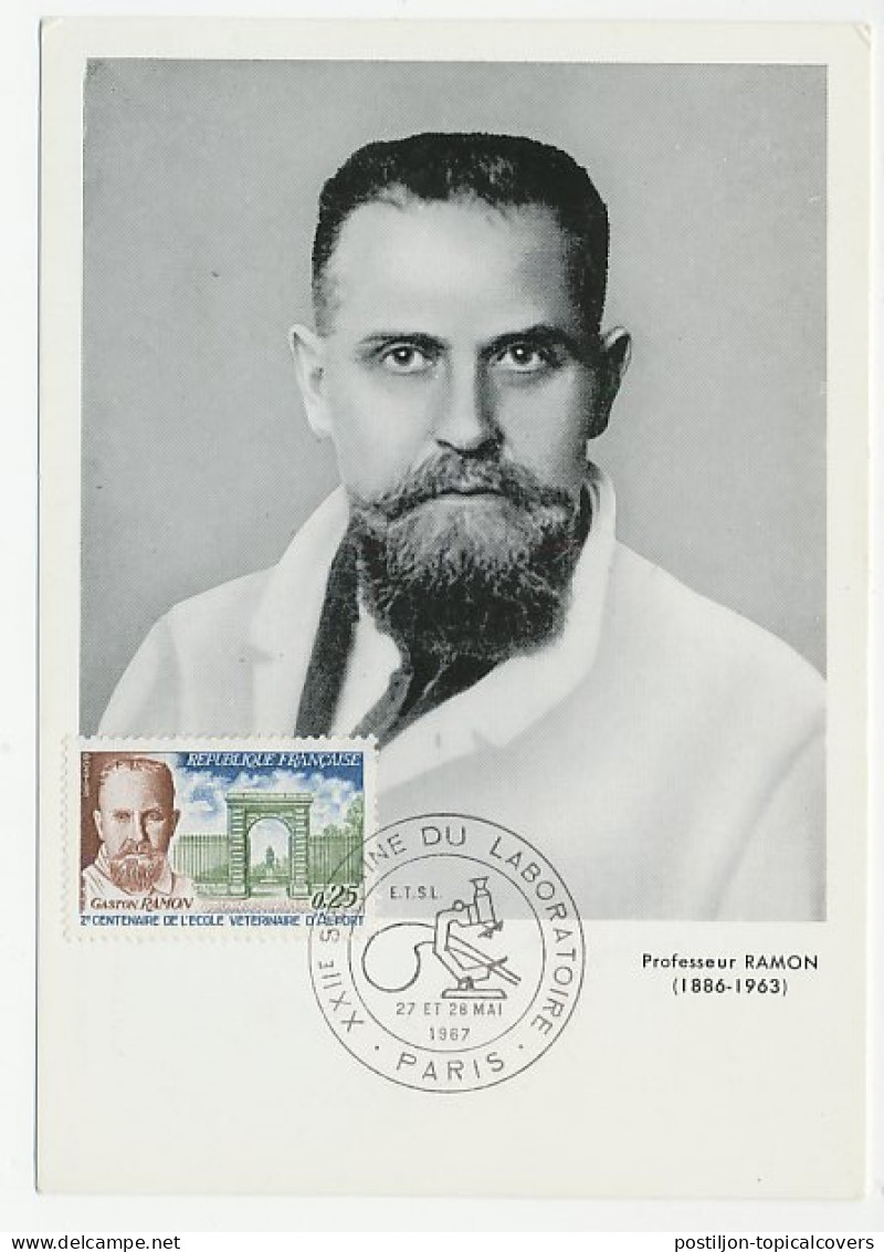 Maximum Card France 1967 Gaston Ramon - Biologist - Veterinarian - Other & Unclassified