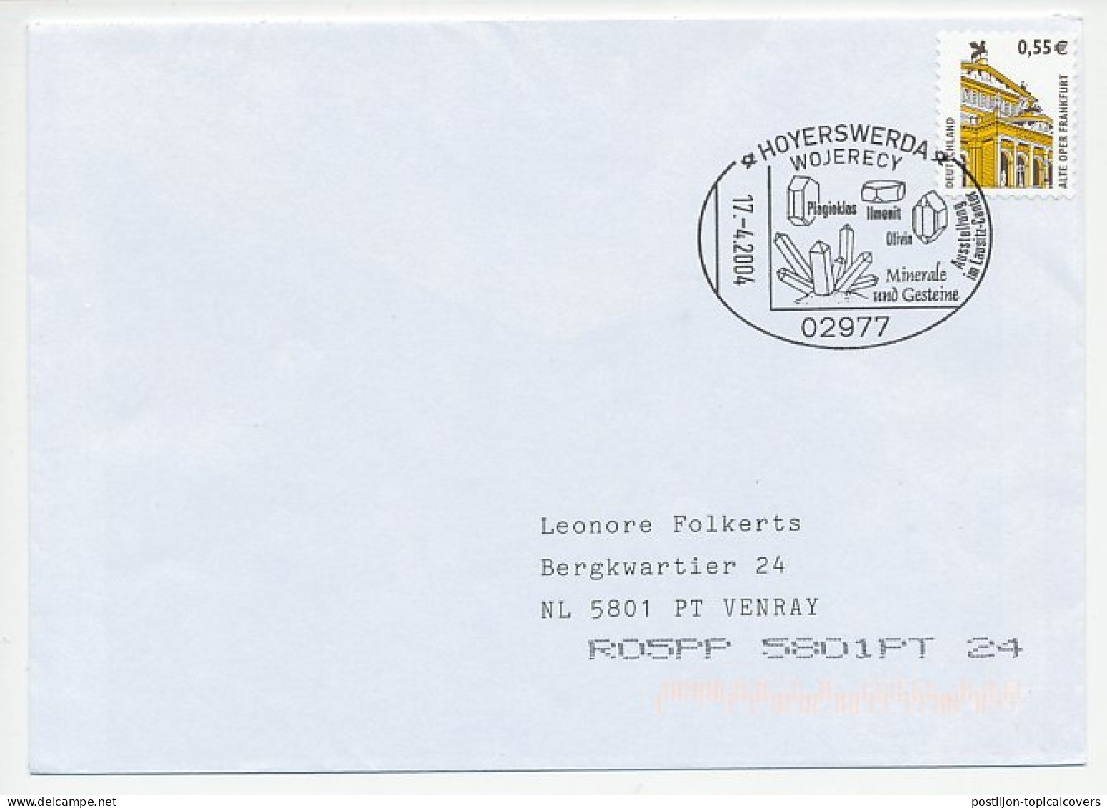 Cover / Postmark Germany 2004 Minerals - Sonstige & Ohne Zuordnung