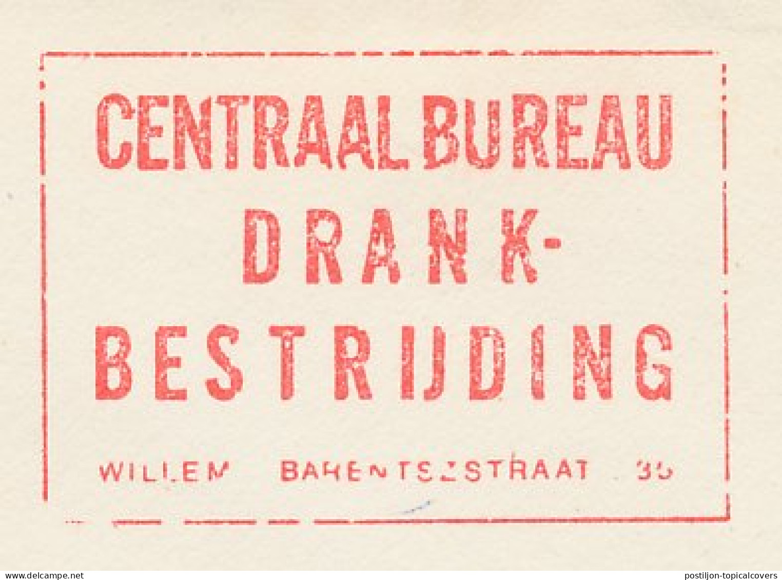 Meter Cover Netherlands 1977 Central Office For Drinking Control - Vini E Alcolici