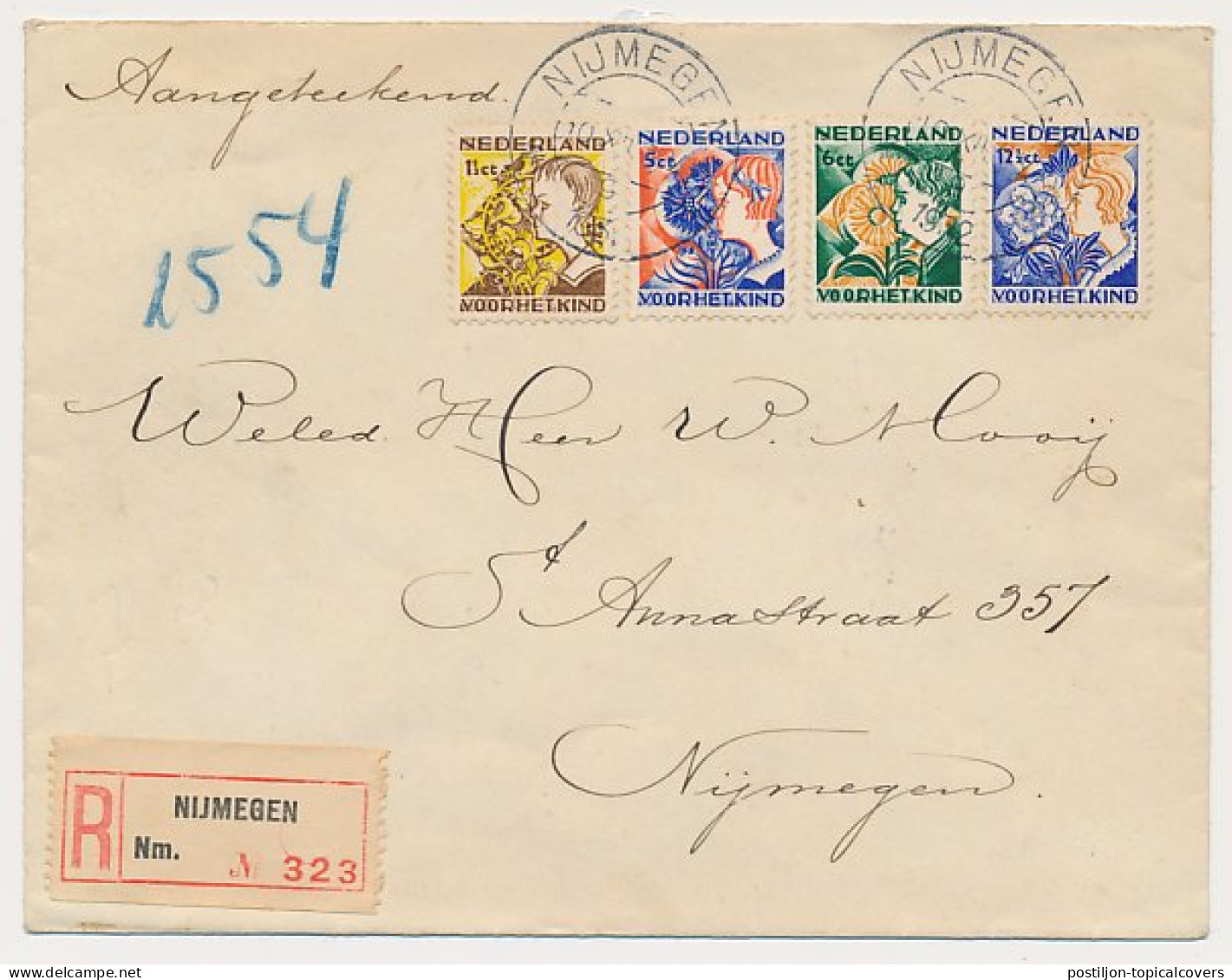 FDC / 1e Dag Em. Kind 1932 - Nijmegen - Unclassified