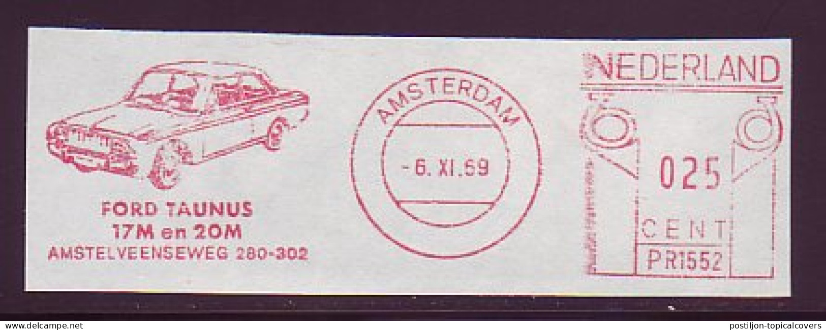 Meter Cut Netherlands 1969 Car - Ford Taunis - Auto's