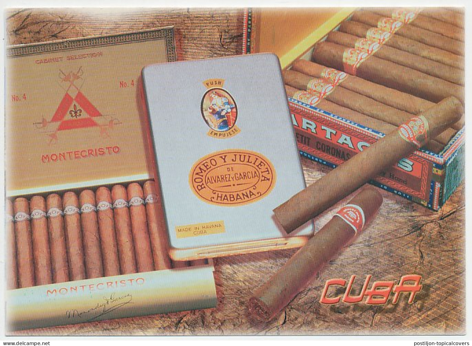 Postal Stationery Cuba 2000 Cigar - Romeo And Juliet - Montecristo - Tabak