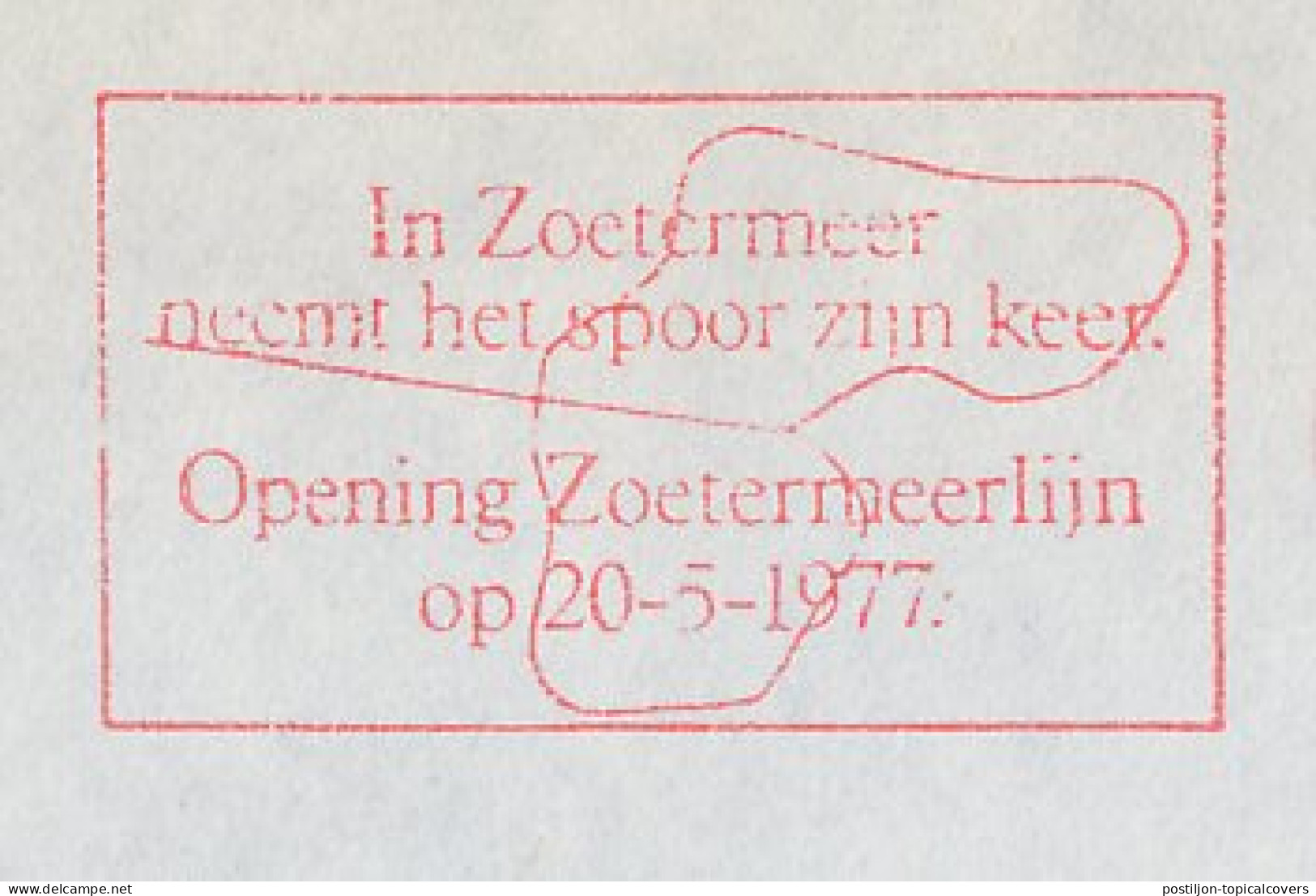 Illustrated Meter Cover Netherlands 1978 - Postalia 5048 NS - Dutch Railways - Opening Zoetermeer Line - Trenes