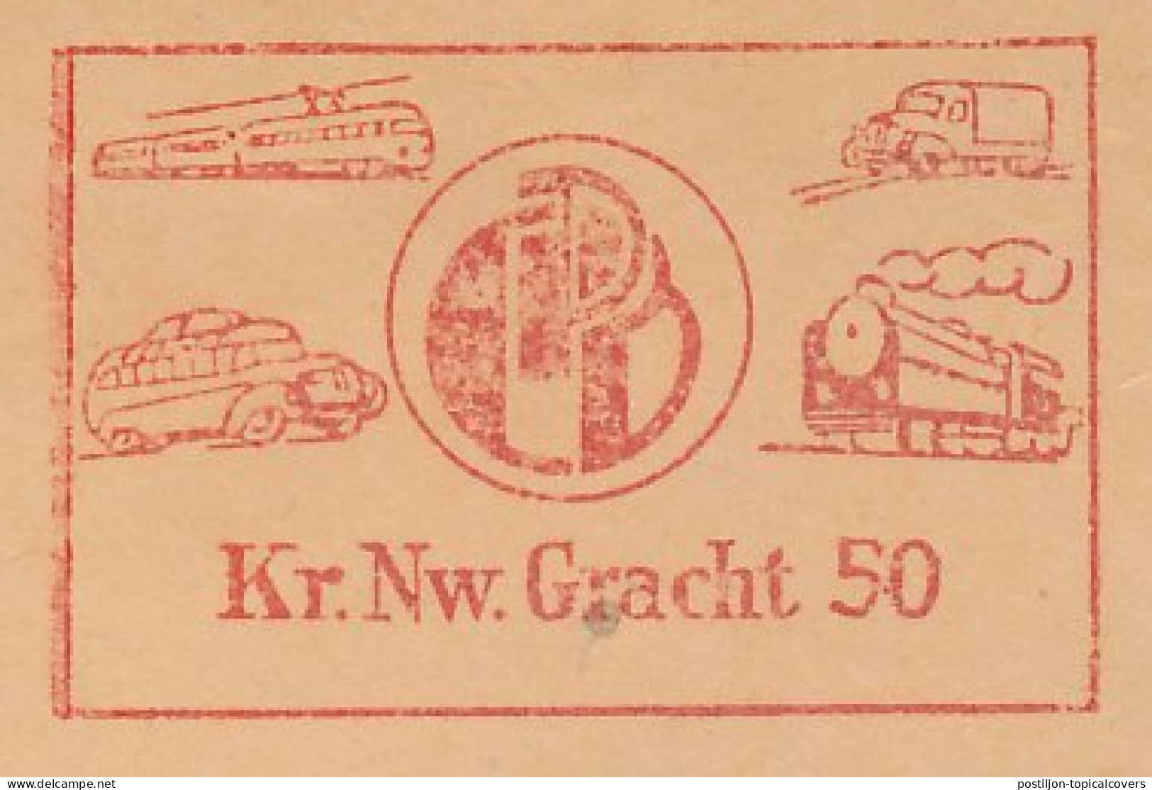 Meter Cover Netherlands 1963 Protestant Christian Union Of Transport Workers  - Trenes