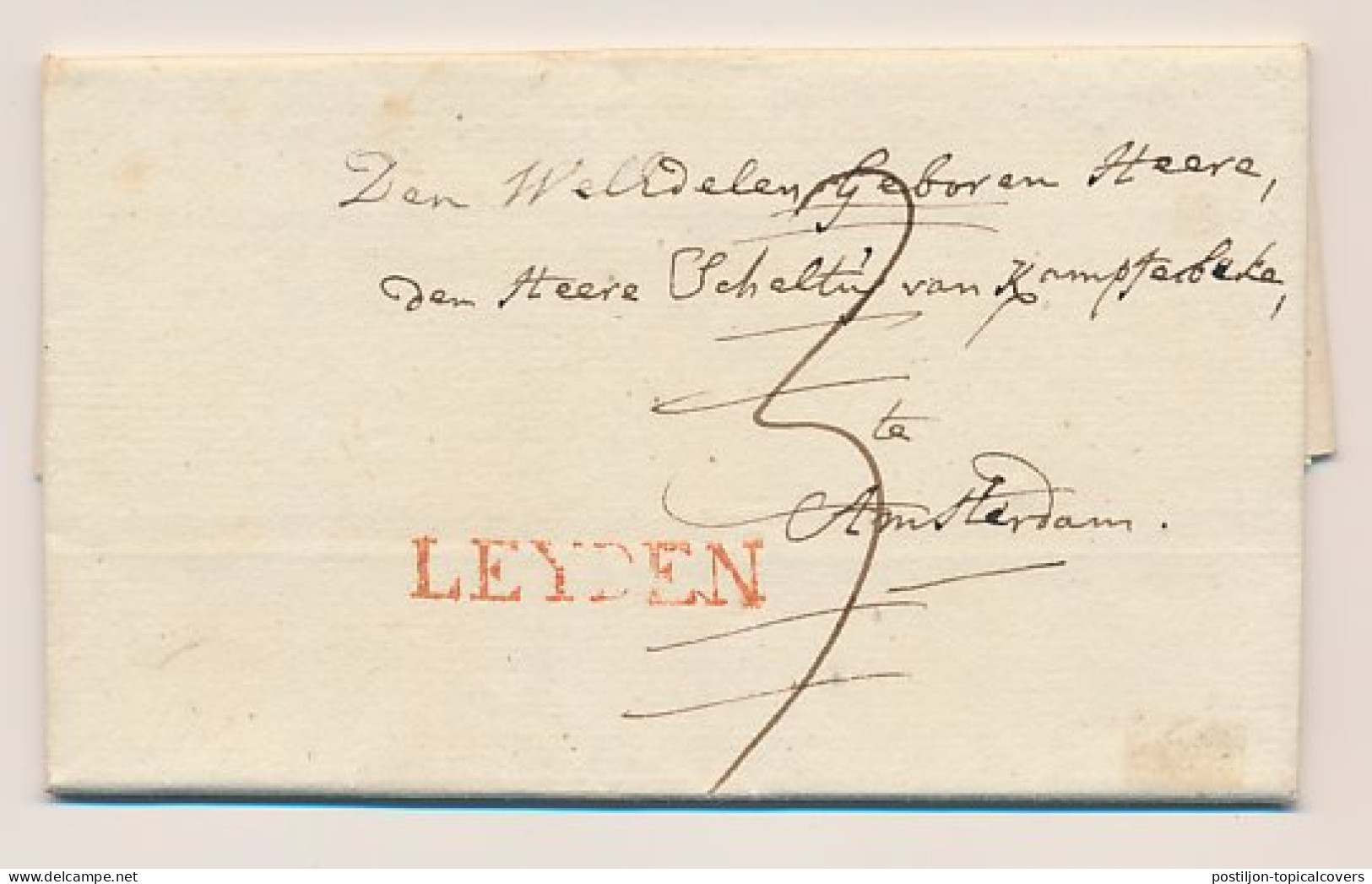 LEYDEN - Amsterdam 1817 - Lakzegel - ...-1852 Prephilately